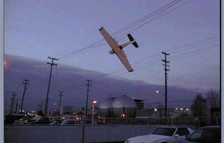 Accident avion fil électrique