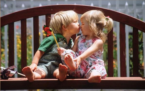 bisou d’enfant