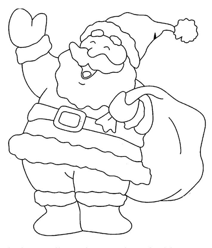 dessin colorier. Dessin de père Noël à colorier