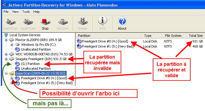 Comment récupérer une partition supprimée