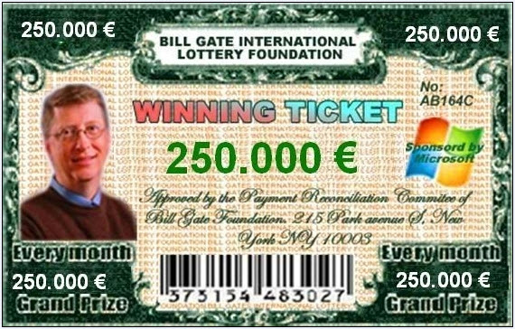 Bill Gates international lottery Foundation