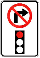 Contravention pour avoir tourné à droite interdit sur feu rouge