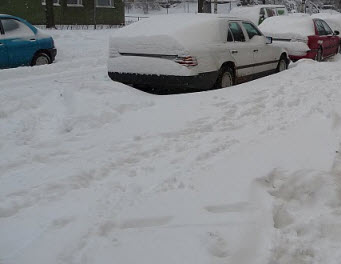 constat d’infraction pour dépôt de neige dans la rue