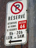 Contravention espace réservé résidants