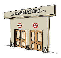 Death notice example - cremation at the crematorium