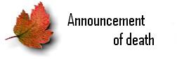 How to make an announcement of death