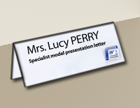 Model presentation letter word